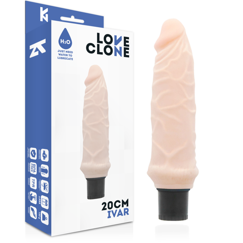 LOVECLONE - IVAR selbstschmierenden Vibrator 20 cm -O- 3,7 cm