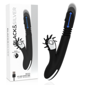 BLACK&SILVER - BUNNY REED UP & DOWN VIBRATOR