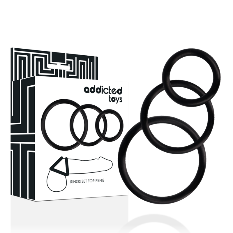 ADDICTED TOYS - Penisring-Set Schwarz