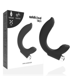 ADDICTED TOYS - Prostatavibrator wiederaufladbar. Modell 7 - Schwarz