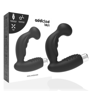 ADDICTED TOYS - Prostatavibrator wiederaufladbar. Modell 3 - Schwarz