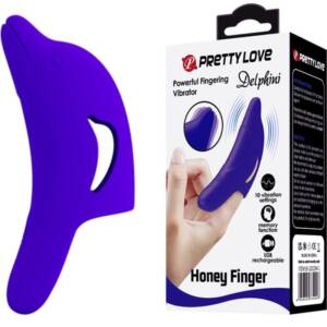 PRETTY LOVE - DELPHINI Leistungsstarker Dunkelblauer Fingerstimulator