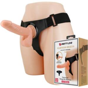 PRETTY LOVE - Harness-Hose Universal-Harness mit Dildo Tom 20 cm Natur
