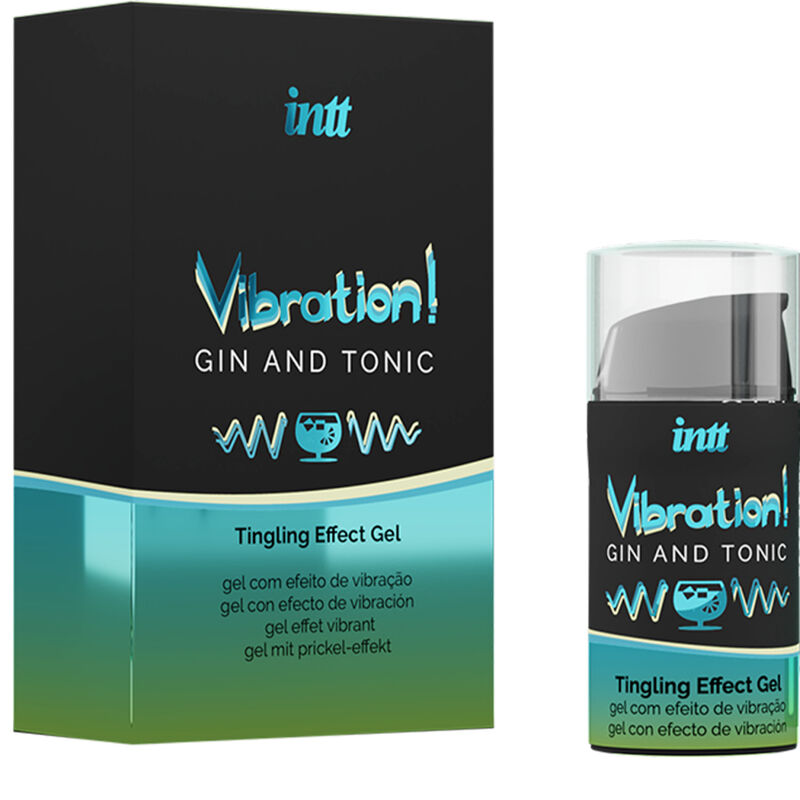 INTT - Kraftvolles intimstimulierendes flüssiges Vibrator-Gel Gin & Tonic 15 ml