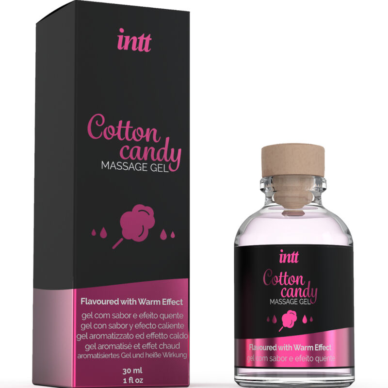 INTT MASSAGE & ORAL SEX - Massagegel mit Zuckerwattengeschmack und Wärmeeffekt