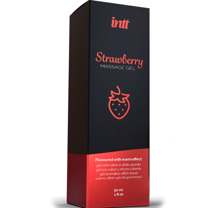 INTT MASSAGE & ORAL SEX - Massagegel mit heißem Effekt Erdbeergeschmack