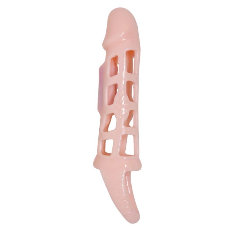 PRETTY LOVE - HARRISON Penisverlängerungshülle mit Vibration und Riemen 13,5 cm
