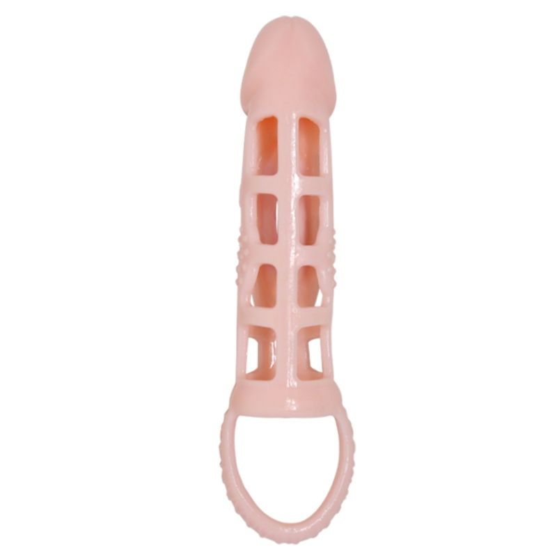 PRETTY LOVE - HARRISON Penisverlängerungshülle mit Vibration und Riemen 13,5 cm