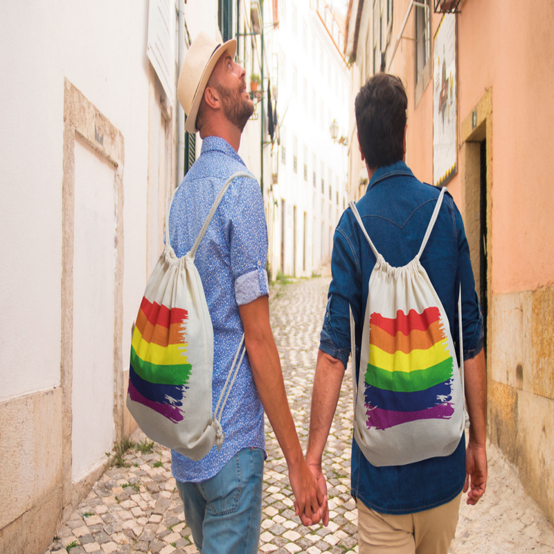 PRIDE - Baumwoll-Rucksack mit LGBT-Flagge