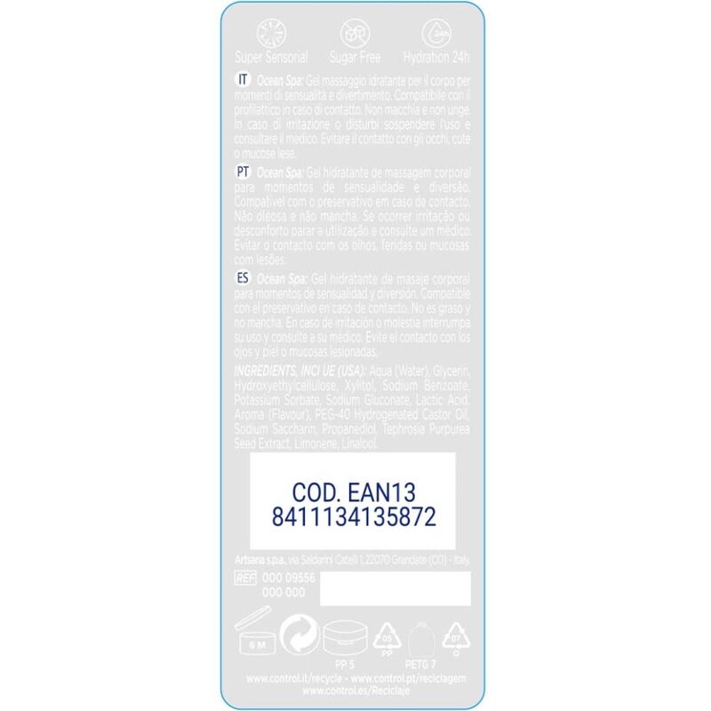 CONTROL - 2 IN 1 MASSAGE & VERGNÜGEN MITTELMEER 200 ML