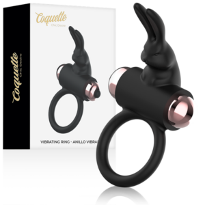 COQUETTE CHIC DESIRE - Penisring mit Vibrator Schwarz/Gold
