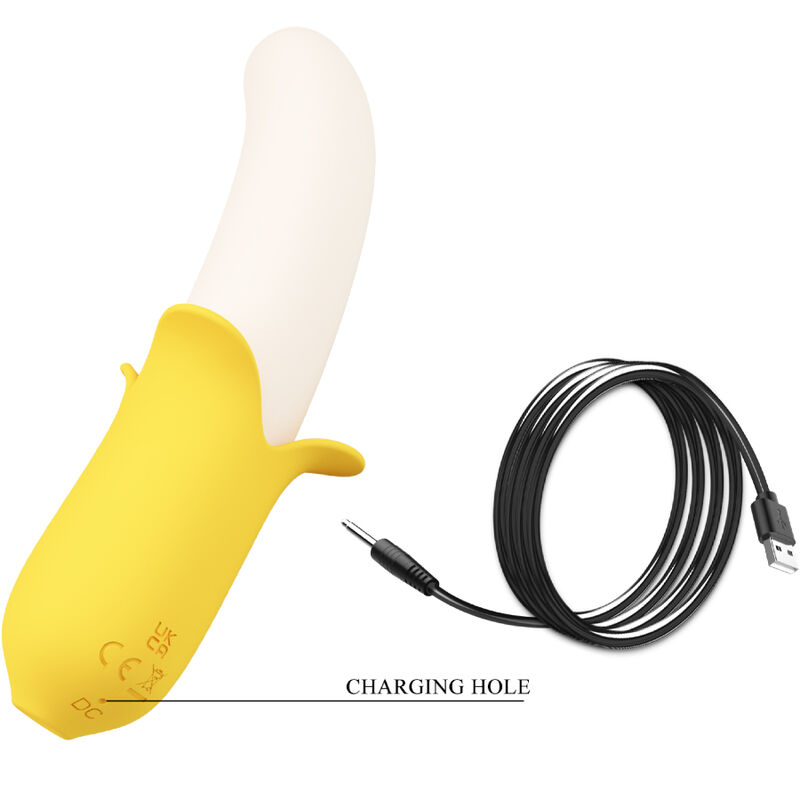 PRETTY LOVE - BANANA GEEK SUPER POWER 7 VIBRATIONEN UP&DOWN Silikon Schwarz