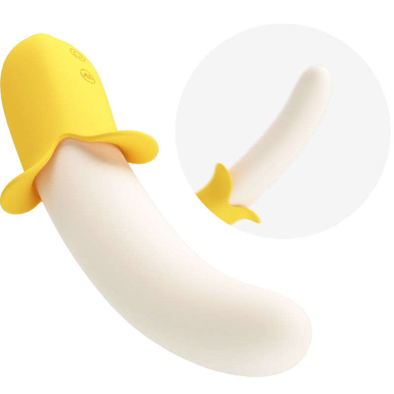 PRETTY LOVE - BANANA GEEK SUPER POWER 7 VIBRATIONEN UP&DOWN Silikon Schwarz