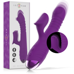 INTENSE - IGGY Multifunktions-wiederaufladbarer Vibrator Up & Down mit Klitorisstimulator Lila