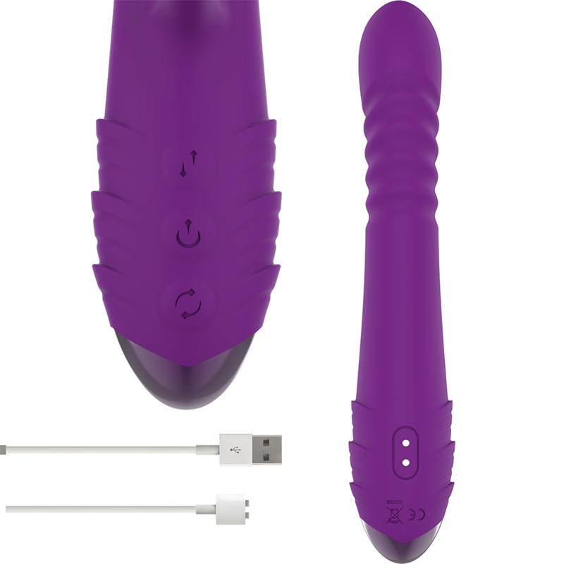INTENSE - IGGY Multifunktions-wiederaufladbarer Vibrator Up & Down mit Klitorisstimulator Lila