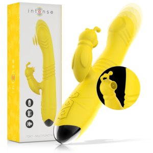 INTENSE - TOKY Multifunktionsvibrator Up & Down mit Klitorisstimulator Gelb