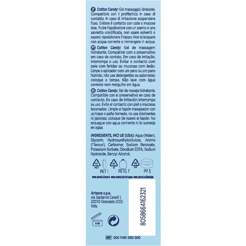 CONTROL - ZUCKERWATTE MASSAGEGEL 3 IN 1 200 ML