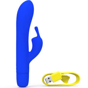 B SWISH - BWILD BUNNY INFINITE klassischer wiederaufladbarer Vibrator aus blauem Silikon