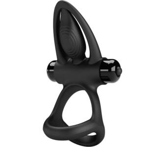 PRETTY LOVE - Vibrationsring 10 Vibrationen schwarzes Silikon