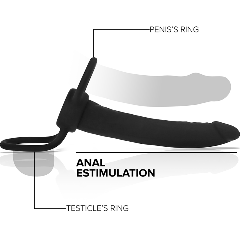 MYTHOLOGY - COBI ONYX ANALDILDO MIT SCHWANZ- UND HODENRING 13 CM SILIKON