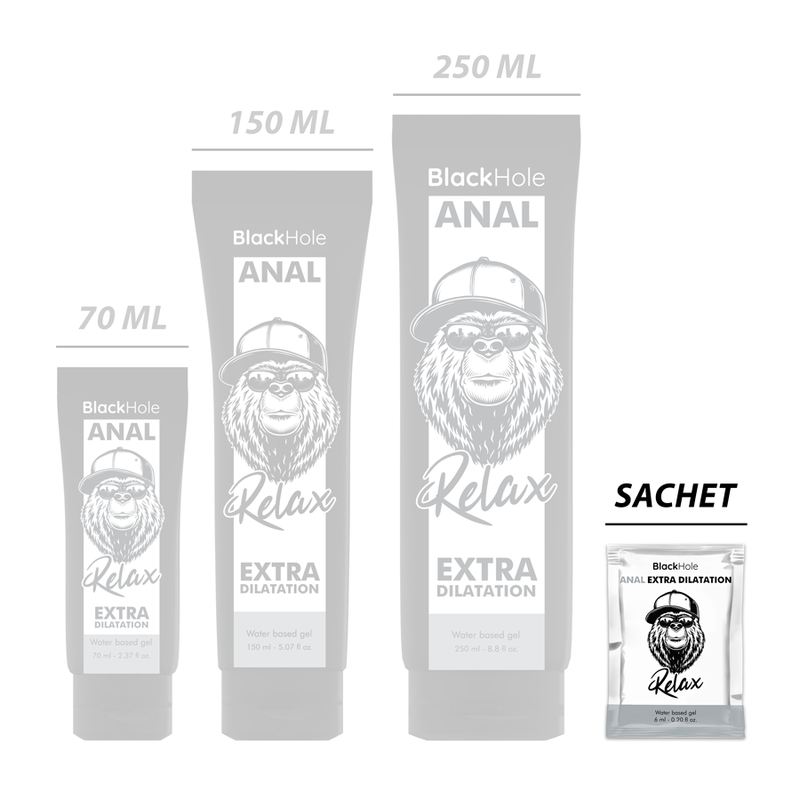 BLACK HOLE - Wasserbasiertes Gel Extra Dilatation 6 ml Einzeldosis