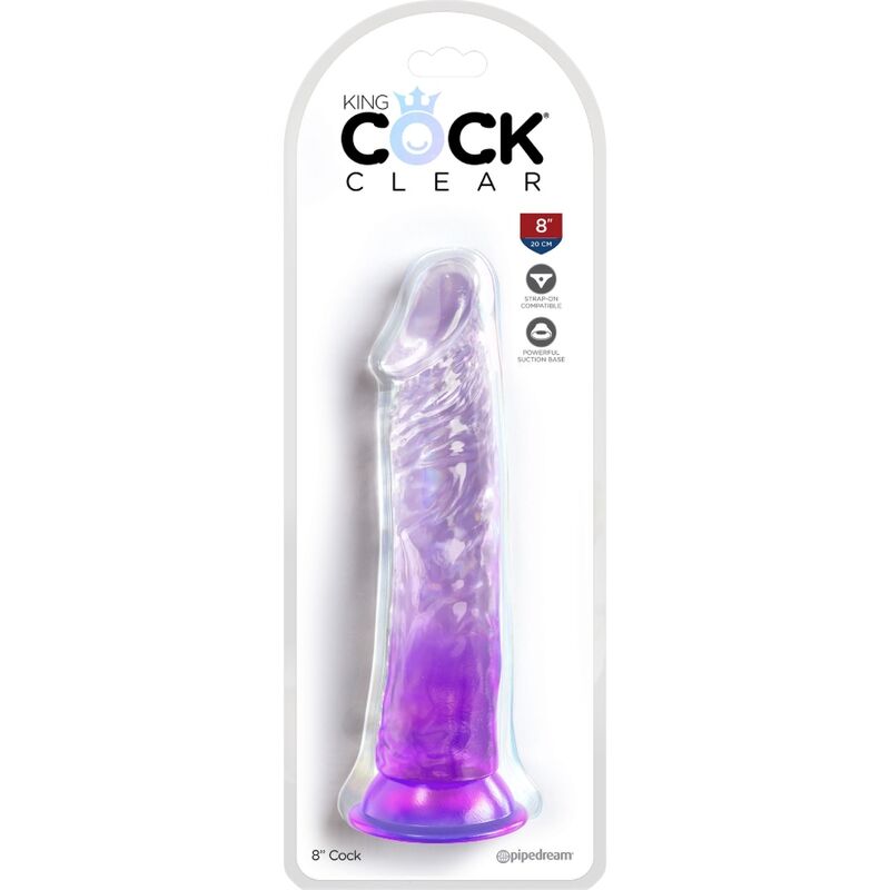 KING COCK - CLEAR REALISTISCHER PENIS 19,7 CM Lila