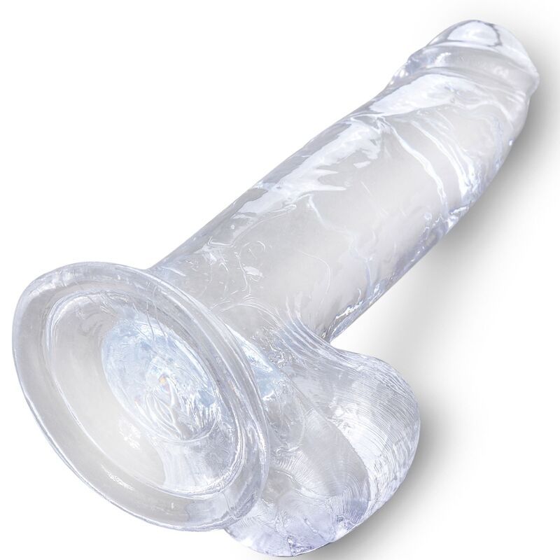 KING COCK - CLEAR REALISTISCHER PENIS MIT EIEREN 15,2 CM TRANSPARENT