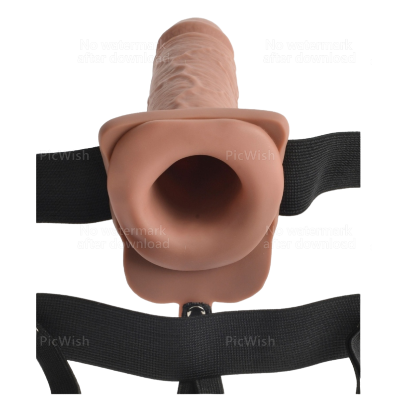 FETISH FANTASY SERIES - Verstellbarer Gurt realistischer Penis mit wiederaufladbaren Bällen und Vibrator 17,8 cm