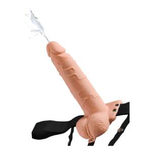 FETISH FANTASY SERIES - SERIE - VERSTELLBARER GURT REALISTISCHER PENIS MIT SPRITZENDEN EIERN 19 CM