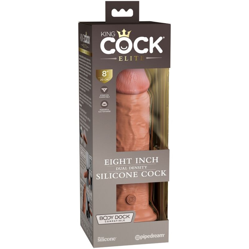 KING COCK - ELITE realistischer Silikondildo 20,3 cm Karamell