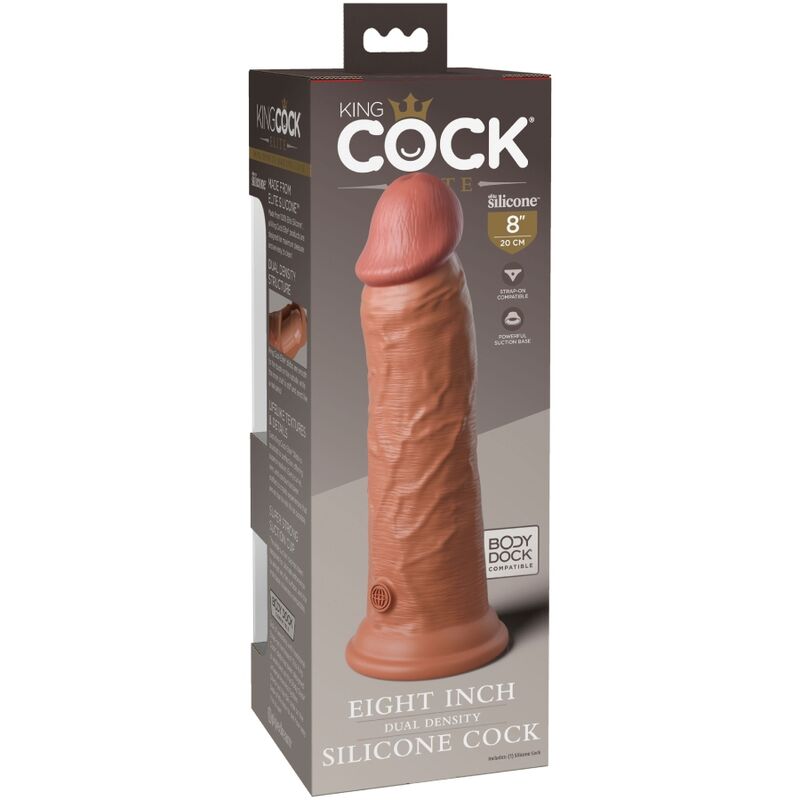 KING COCK - ELITE realistischer Silikondildo 20,3 cm Karamell