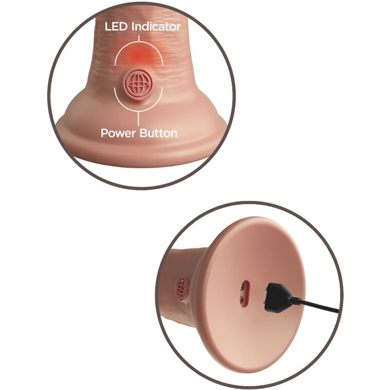 KING COCK - ELITE realistischer Dildo mit Vibration und Silikon 15,2 cm