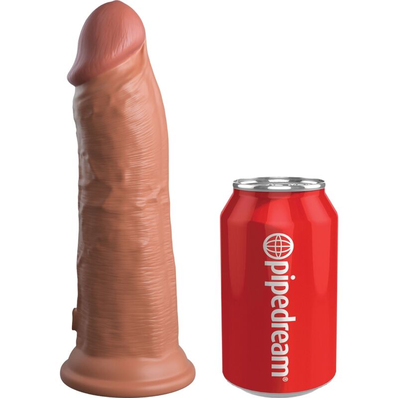 KING COCK - ELITE realistischer Dildo mit Vibration und Silikon 20,3 cm Karamell