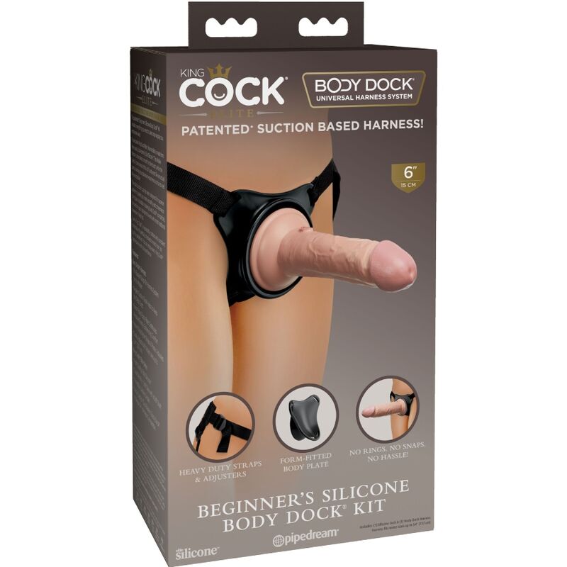 KING COCK - ELITE VERSTELLBARER GURT MIT DILDO 15,2 CM FÜR ANFÄNGER
