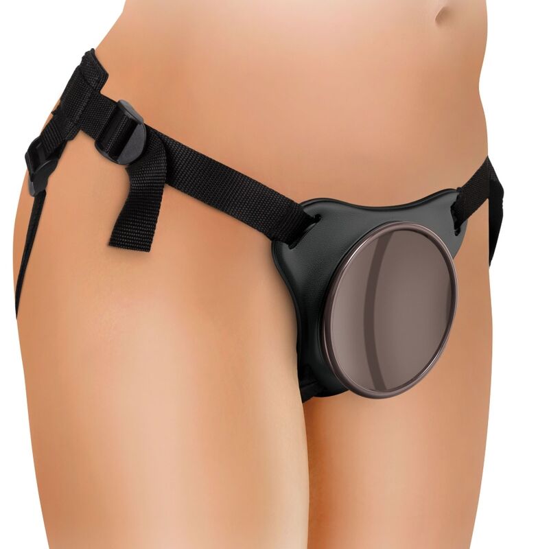 KING COCK - ELITE DELUXE VERSTELLBARES HARNESS-KIT RING MIT HODEN & DILDO 20,3 CM