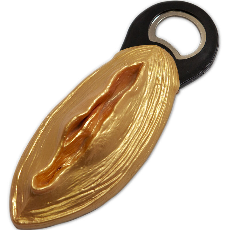 DIABLO PICANTE - Schwarz-goldener Öffner in Vaginiform.