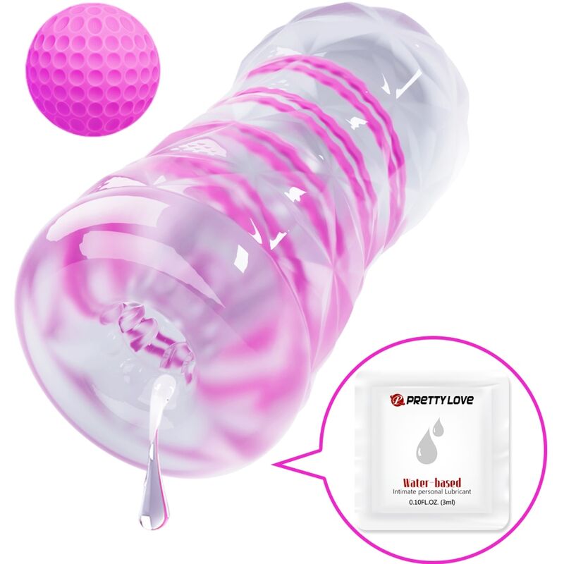 PRETTY LOVE - FANTASY männlicher Masturbator mit Innenspirale und transparenten Bällen
