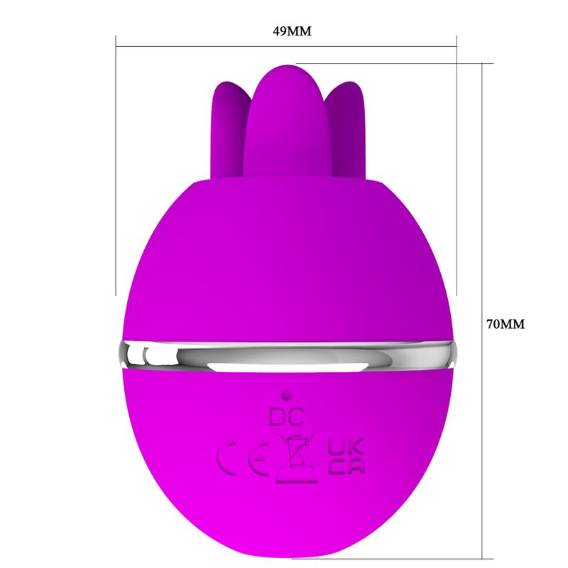 PRETTY LOVE - GEMINI BALL LILA. Runder Vibrator aus Silikon.