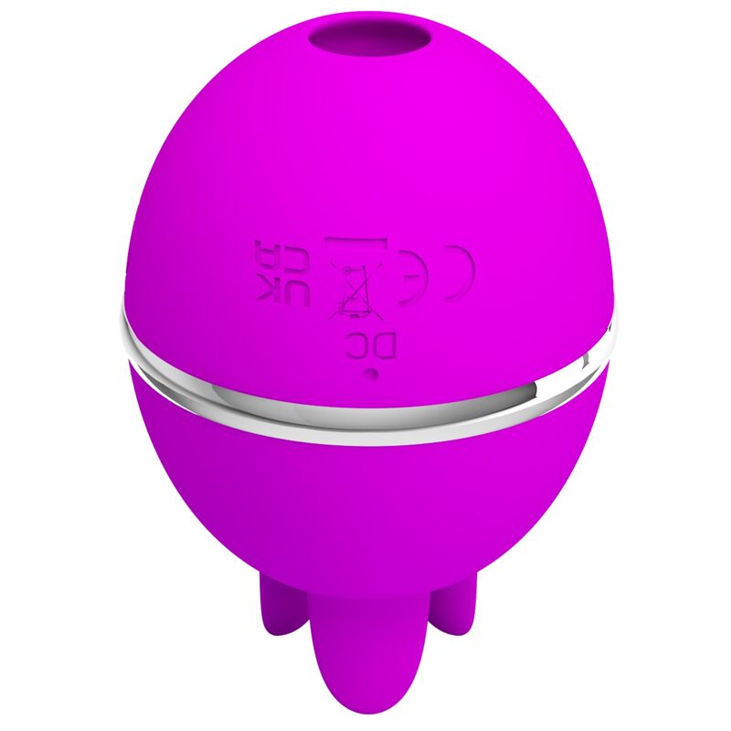 PRETTY LOVE - GEMINI BALL LILA. Runder Vibrator aus Silikon.