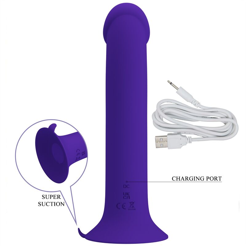 PRETTY LOVE - MURRAY YOUTH VIBRIERENDER DILDO & WIEDERAUFLADBARER LILA