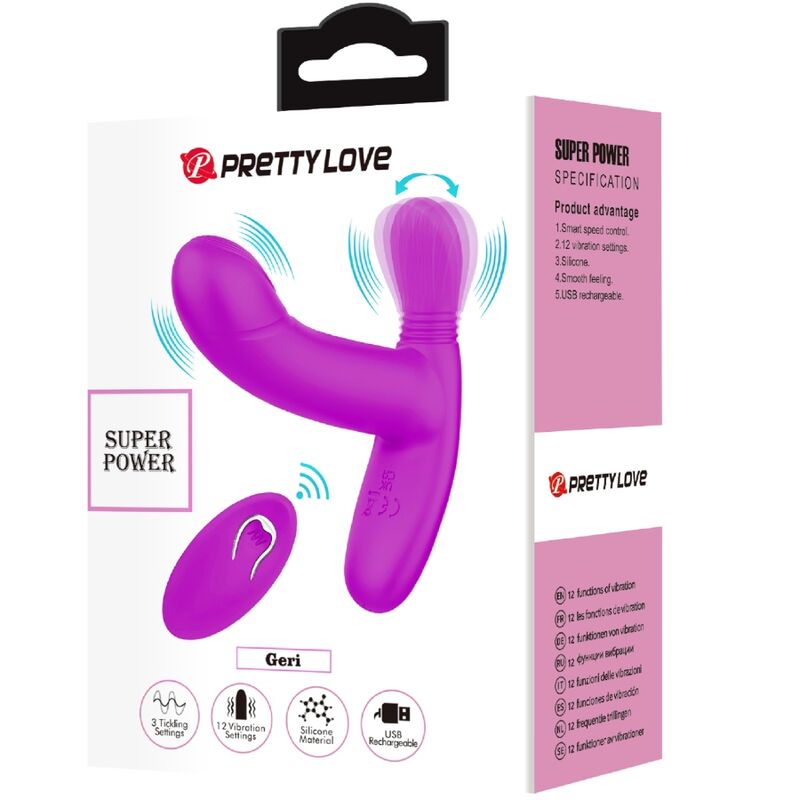 PRETTY LOVE - GERI Klitorismassager Rosa mit Fernbedienung