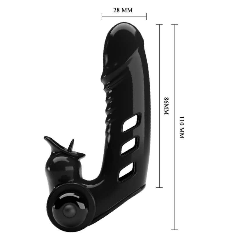 PRETTY LOVE - CORBIN Schwarze Vibrator-Fingerabdeckung
