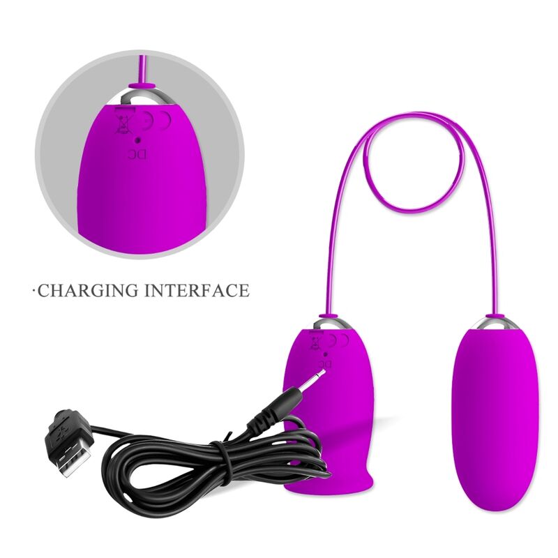 PRETTY LOVE - DAISY DUAL EGG wiederaufladbarer Vibrator Lila