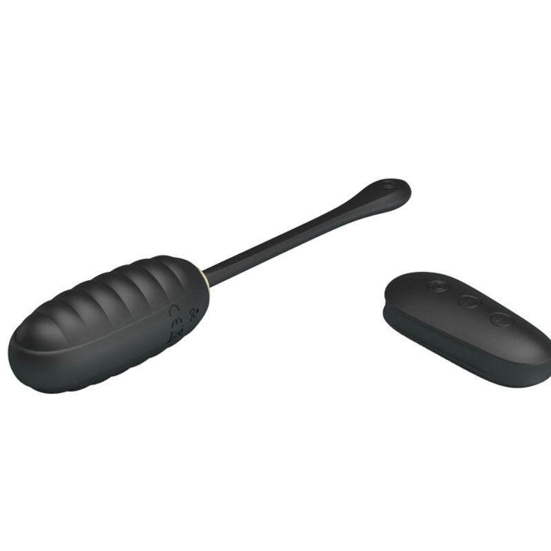 PRETTY LOVE - DOREEN LUXURY Wiederaufladbares Vibrations-Ei Schwarz mit Fernbedienung