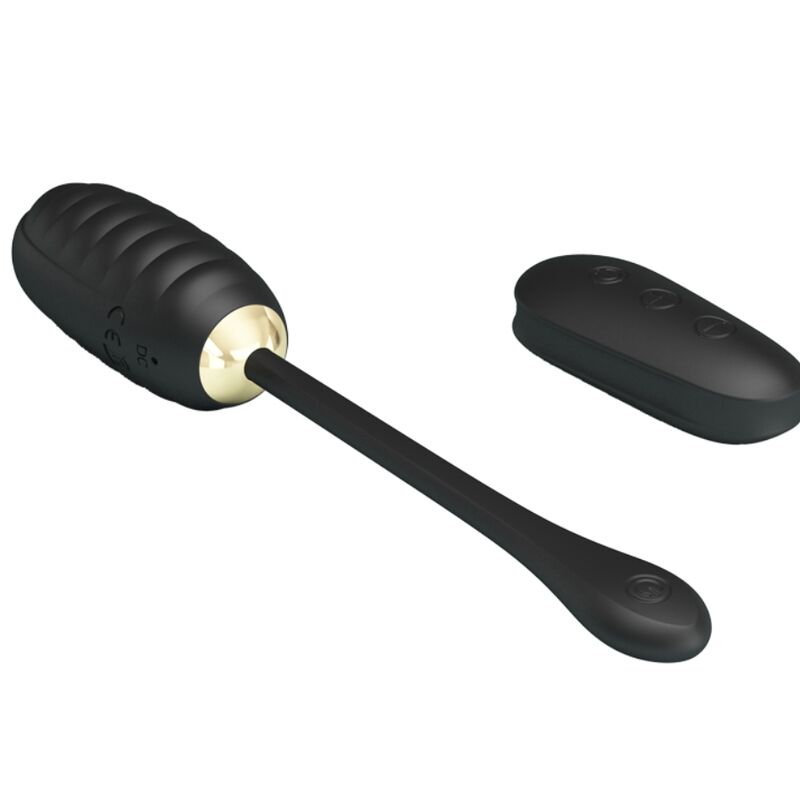 PRETTY LOVE - DOREEN LUXURY Wiederaufladbares Vibrations-Ei Schwarz mit Fernbedienung
