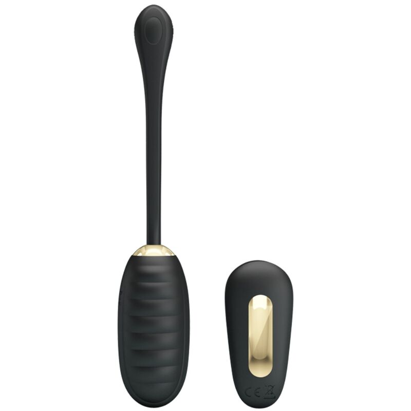 PRETTY LOVE - DOREEN LUXURY Wiederaufladbares Vibrations-Ei Schwarz mit Fernbedienung