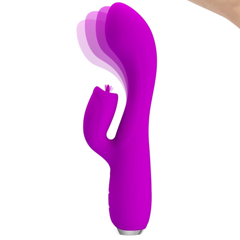 PRETTY LOVE - GLORIA Wiederaufladbarer Kaninchenvibrator, wasserdicht, Lila