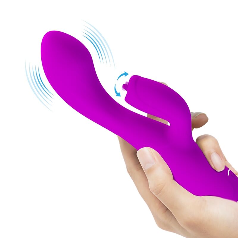 PRETTY LOVE - GLORIA Wiederaufladbarer Kaninchenvibrator, wasserdicht, Lila