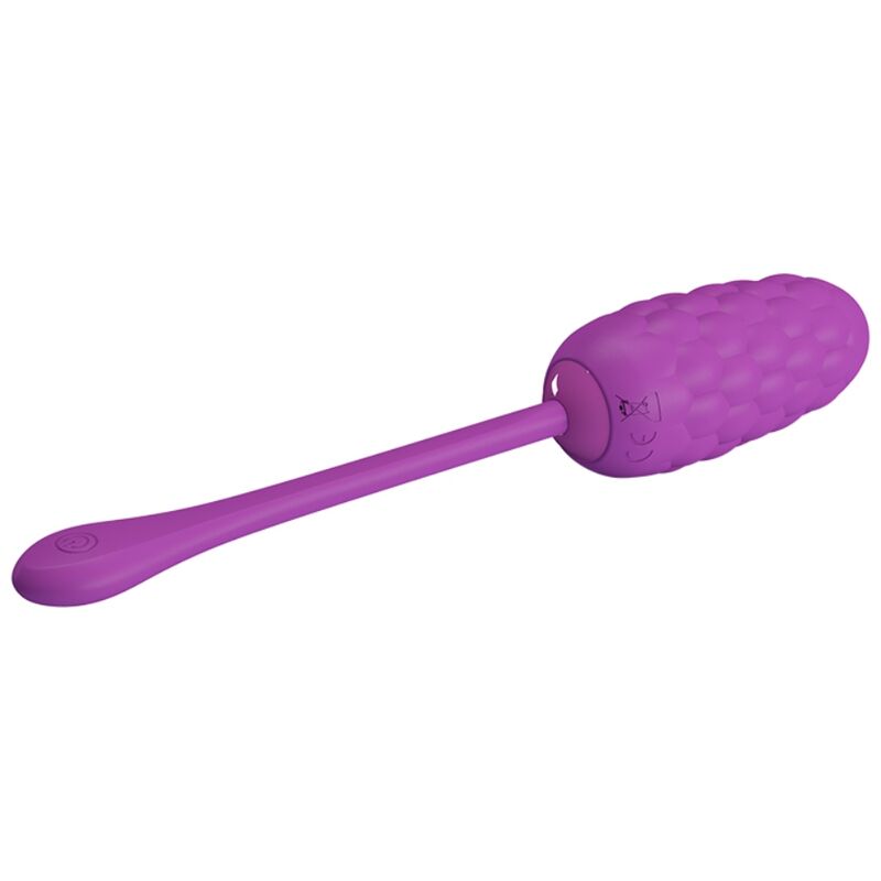 PRETTY LOVE - VIBRATIONS-EI MIT LILA WIEDERAUFLADBARER MEERESTEXTUR