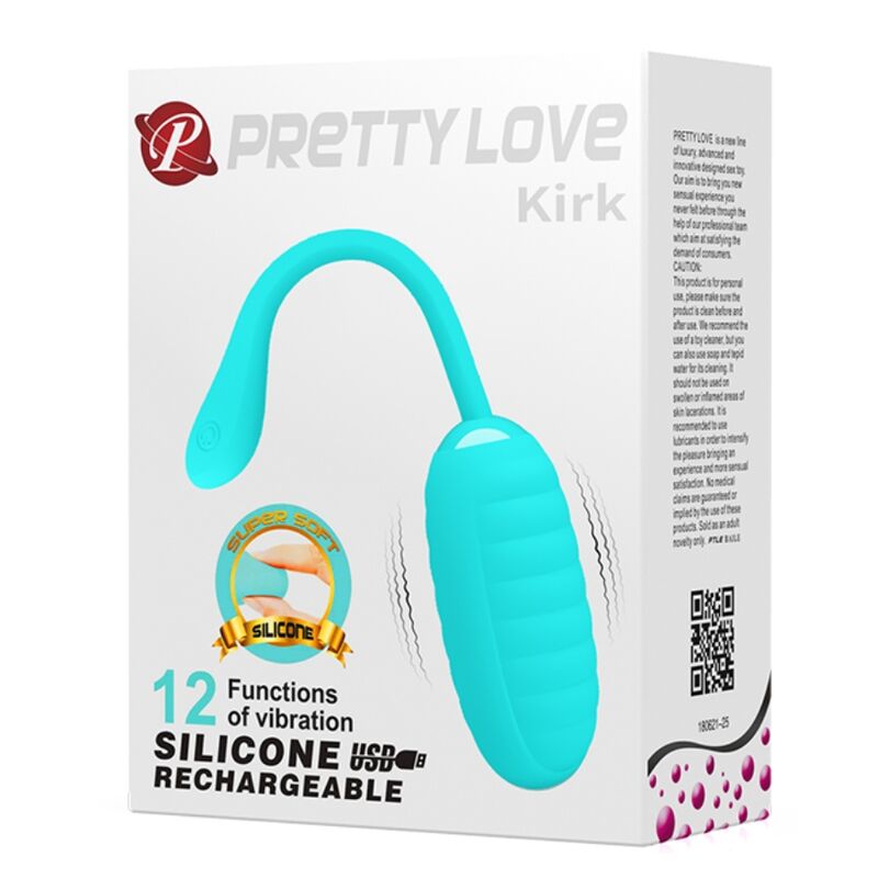 PRETTY LOVE - KIRK hellgrünes wiederaufladbares Vibrations-Ei